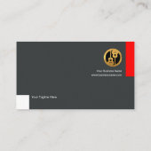 Elegant Gray Concert gitarist Leraar Visitekaartje (Achterkant)