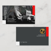 Elegant Gray Concert gitarist Leraar Visitekaartje (Voorkant / Achterkant)