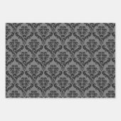 Elegant Gray Damask Inpakpapier Vel (Voorkant 3)