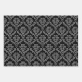 Elegant Gray Damask Inpakpapier Vel (Voorkant)