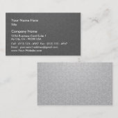 Elegant Gray en white floral gift Visitekaartje (Voorkant / Achterkant)