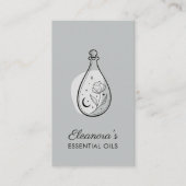Elegant Gray Essential Oils Aromatherapie Visitekaartje (Voorkant)