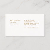 Elegant Gray Floral Pattern Beauty Salon Visitekaartje (Achterkant)