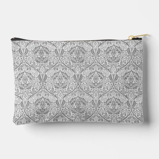 Elegant Gray Floral Pattern Etui (Achterkant)
