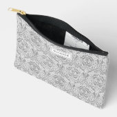Elegant Gray Floral Pattern Etui (Open)