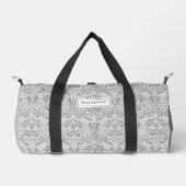 Elegant Gray Floral Pattern Plunjezak (Voorkant)