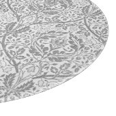 Elegant Gray Floral Pattern Snijplank (Hoek)