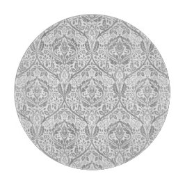 Elegant Gray Floral Pattern Snijplank