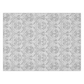 Elegant Gray Floral Pattern Tafelkleed (Voorkant (Horizontaal))