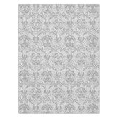 Elegant Gray Floral Pattern Tafelkleed (Voorkant)