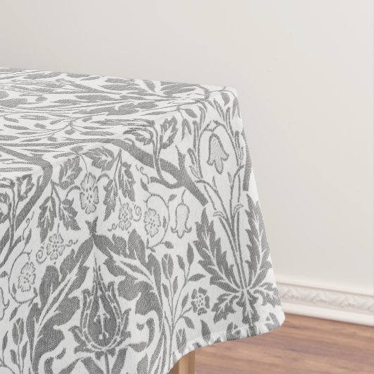 Elegant Gray Floral Pattern Tafelkleed (Voorbeeld)