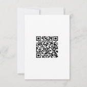 Elegant Gray Floral Wedding RSVP met QR-code (Achterkant)