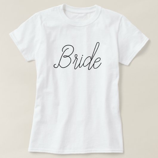 Elegant gray Flowers bride T-Shirt (Design voorkant)