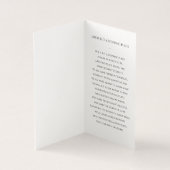 Elegant Gray Funeral Prayer Kaart met foto (Binnen)