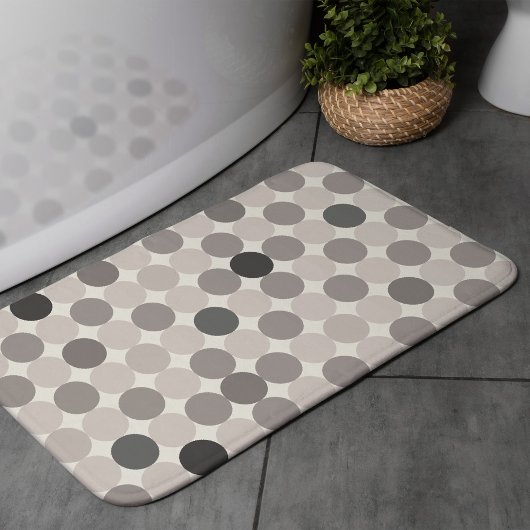 Elegant Gray Geometric Bath Mat for Guest Baths