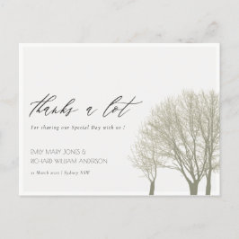 ELEGANT GRAY GOLD HERFST AUTUMN BEDANKT U DANK BRIEFKAART