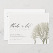 ELEGANT GRAY GOLD HERFST AUTUMN BEDANKT U DANK BRIEFKAART (Voorkant / Achterkant)