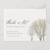 ELEGANT GRAY GOLD HERFST AUTUMN BEDANKT U DANK BRIEFKAART (Voorkant)