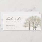 ELEGANT GRAY GOLD HERFST AUTUMN BEDANKT U DANK KAART (Voorkant)