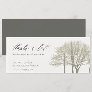 ELEGANT GRAY GOLD HERFST AUTUMN BEDANKT U DANK KAART