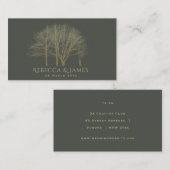 ELEGANT GRAY GOLD HERFST AUTUMN TREDT WIL VISITEKAARTJE (Voorkant / Achterkant)