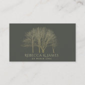 ELEGANT GRAY GOLD HERFST AUTUMN TREDT WIL VISITEKAARTJE (Voorkant)