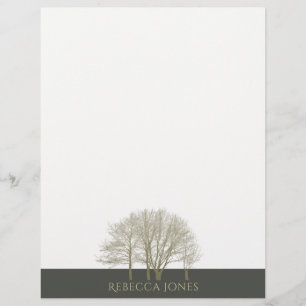 ELEGANT GRAY GOLD HERFST AUTUMN TREKT MONOGRAM