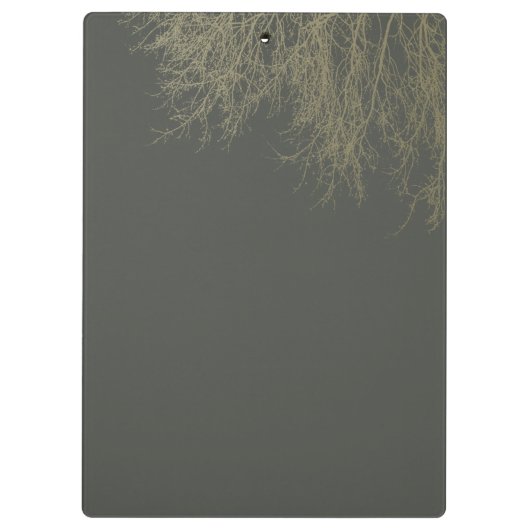 ELEGANT GRAY GOLD HERFST AUTUMN TREKT MONOGRAM KLEMBORD (Achterkant)