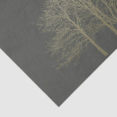 ELEGANT GRAY GOLD HERFST AUTUMN TREKT MONOGRAM TISSUEPAPIER (Detail)