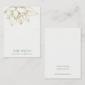 ELEGANT GRAY GOLD LOTUS SIMPLE KETTING DISPLAY VISITEKAARTJE (Voorkant / Achterkant)