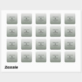 Elegant Gray Gratitude Vierkante Sticker (Vel)