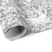 Elegant Gray Kerstland Rrendierentuin Cadeaupapier (Rol Hoek)