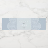 Elegant Gray Lace Waterfles Etiket (Enkel label)
