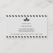 Elegant Gray Laurel lekt uit op zilverkleurige kle Visitekaartje (Achterkant)