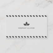 Elegant Gray Laurel lekt uit op zilverkleurige kle Visitekaartje (Voorkant)