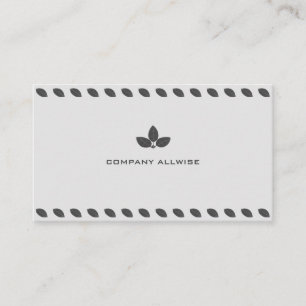 Elegant Gray Laurel lekt uit op zilverkleurige kle Visitekaartje