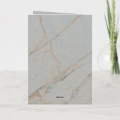 Elegant Gray Marble Male Funeral Memorial Service Bedankkaart (Achterkant)