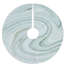 Elegant Gray Marble Swirl Silver Glitter Luxuric Kerstboom Rok