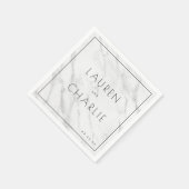 Elegant Gray Marble Texture Servet (Hoek)