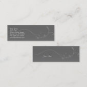 Elegant Gray Mini Visitekaartje (Voorkant / Achterkant)