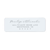 Elegant Gray Minimalist Calligraphy Etiket (Voorkant)