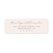 Elegant Gray Minimalist Calligraphy Etiket (Voorkant)