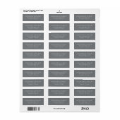 Elegant Gray Minimalist Etiket (Full Sheet)