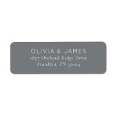 Elegant Gray Minimalist Invitation Etiket (Voorkant)