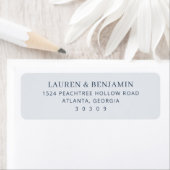 Elegant Gray Minimalist Invitation Etiket (Insitu)