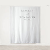 Elegant Gray Minimalist Lines Wandkleed (Voorkant)