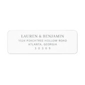 Elegant Gray Minimalist Typographic Etiket (Voorkant)