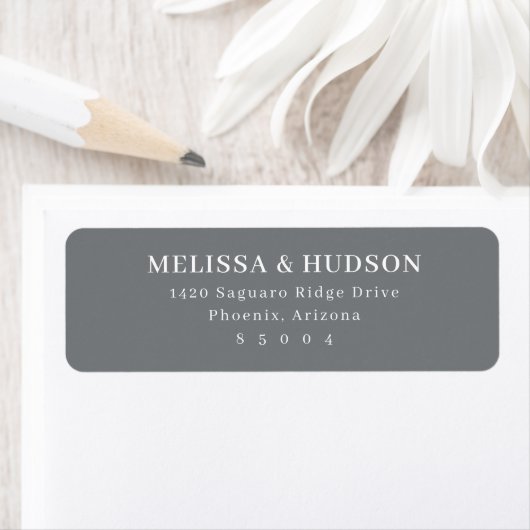 Elegant Gray Minimalist Typographic Etiket (Insitu)