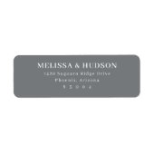 Elegant Gray Minimalist Typographic Etiket (Voorkant)