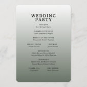 Elegant Gray Minimalist Wedding Ceremony Programmakaart (Achterkant)